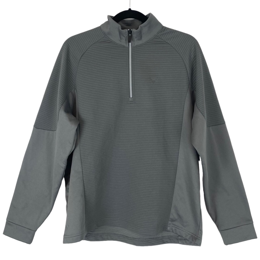 Callaway Men’s Grey OPTI-DRI Golf Pullover Shirt Rib Tech 1/4 Zip Fleece Size S